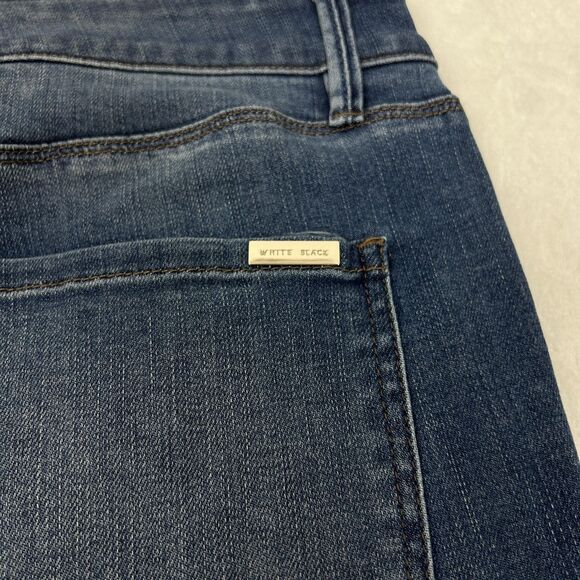 White House Black Market Jeans Womens 12L Blue The Skinny Flare Stretch Denim - Picture 2 of 11